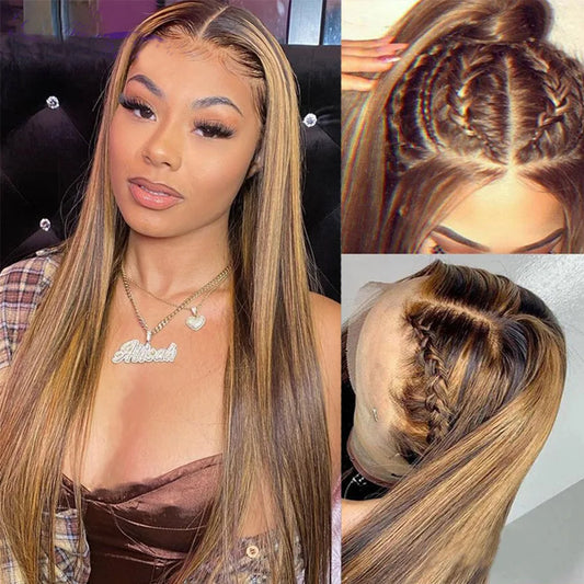 Colored Hd Lace Front Human Hair Wigs