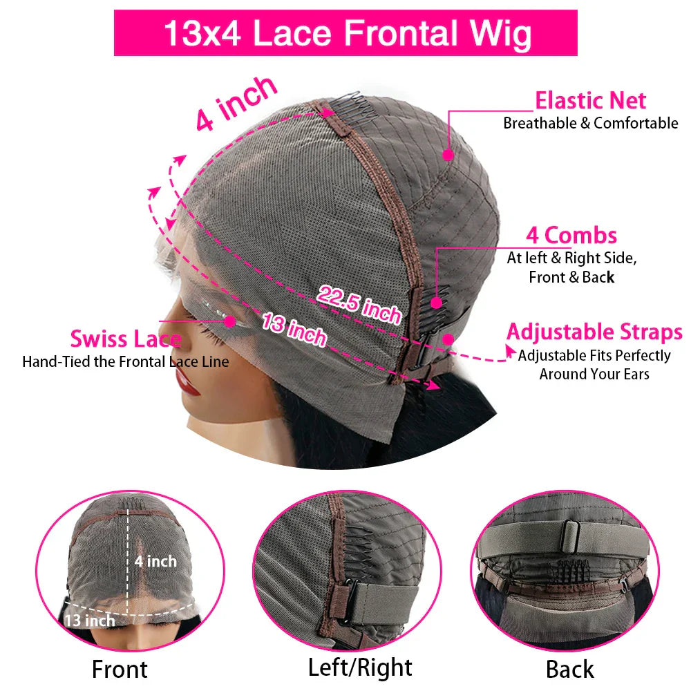 Chocolate Brown HD Lace Front Human Hair Wigs